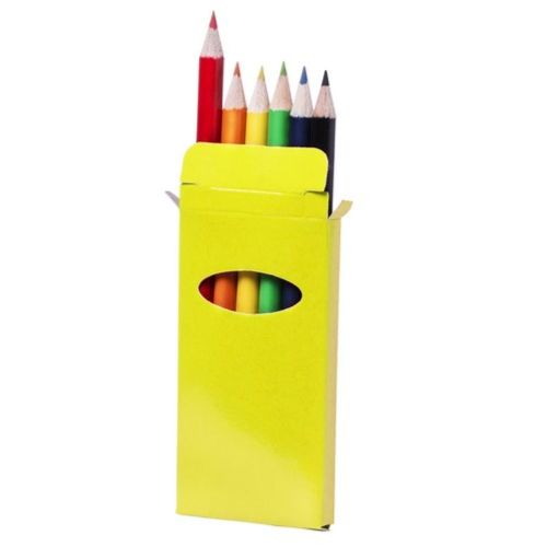 Scatola colorata con 6 matite colori a pastello IDEA REGALO gadget bambi