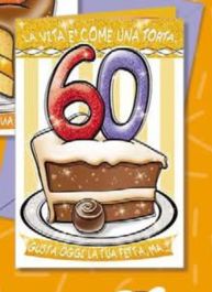 Biglietto Compleanno 60 anni cupcake