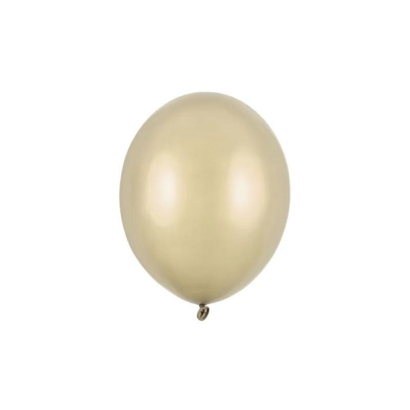 50 PZ Palloncino Palloncini Lattice 27 cm colore ORO FREDDO METAL
