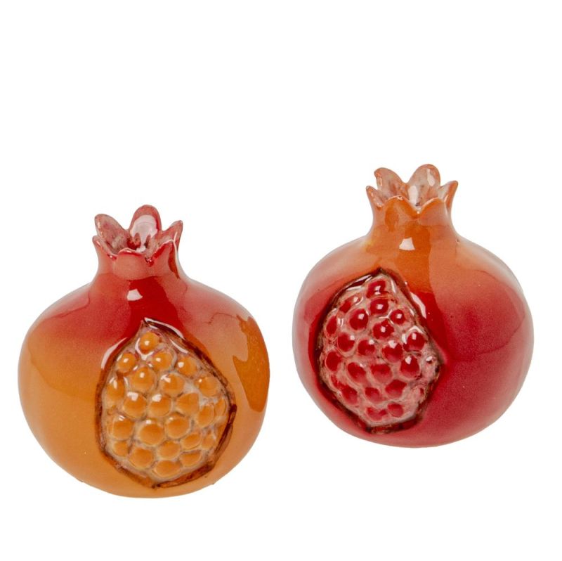 1 PZ POMEGRANATE Melograno in porcellana 5.5 cm BOMBONIERA