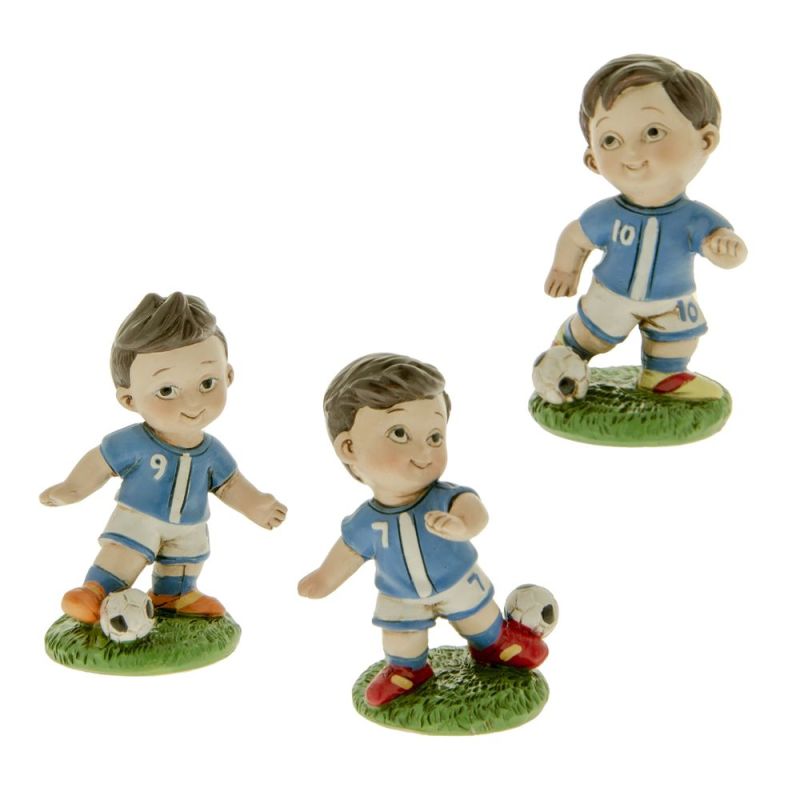 1 PZ SOCCER Calciatore resina 6.5 cm BOMBONIERA