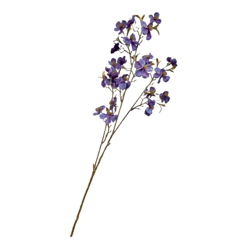 Fiori Artificiali NATALE Ramo da 87 cm di CORNIOLO VIOLA e ORO