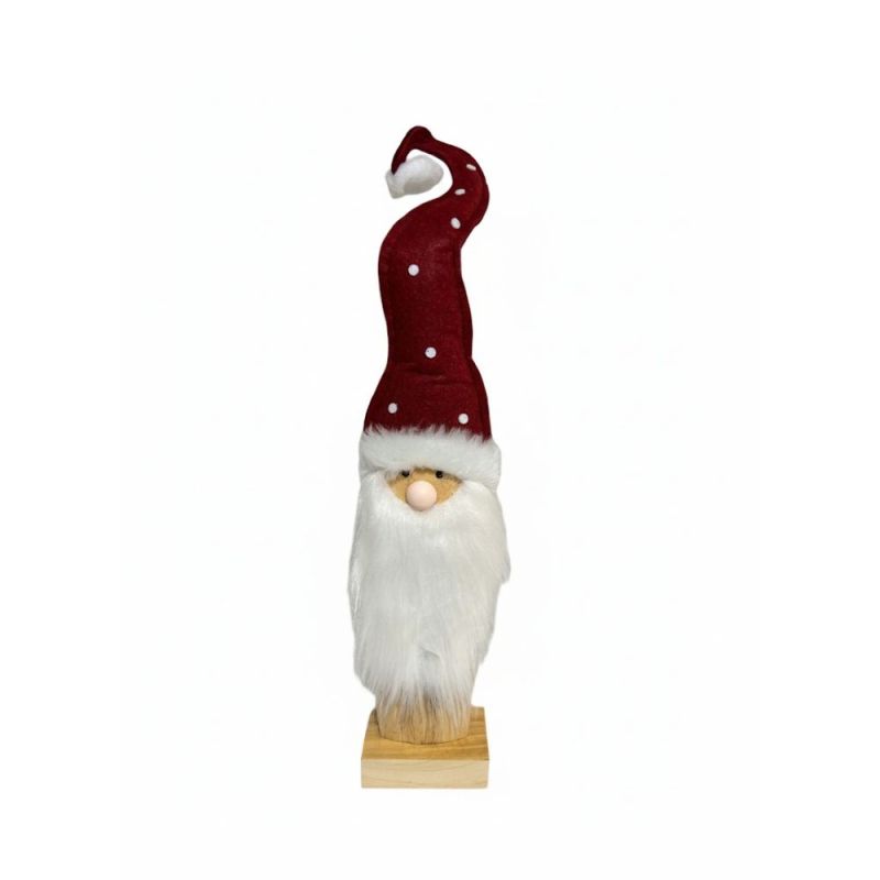 BABBO NATALE in feltro e legno di PINO 13x7x58 cm