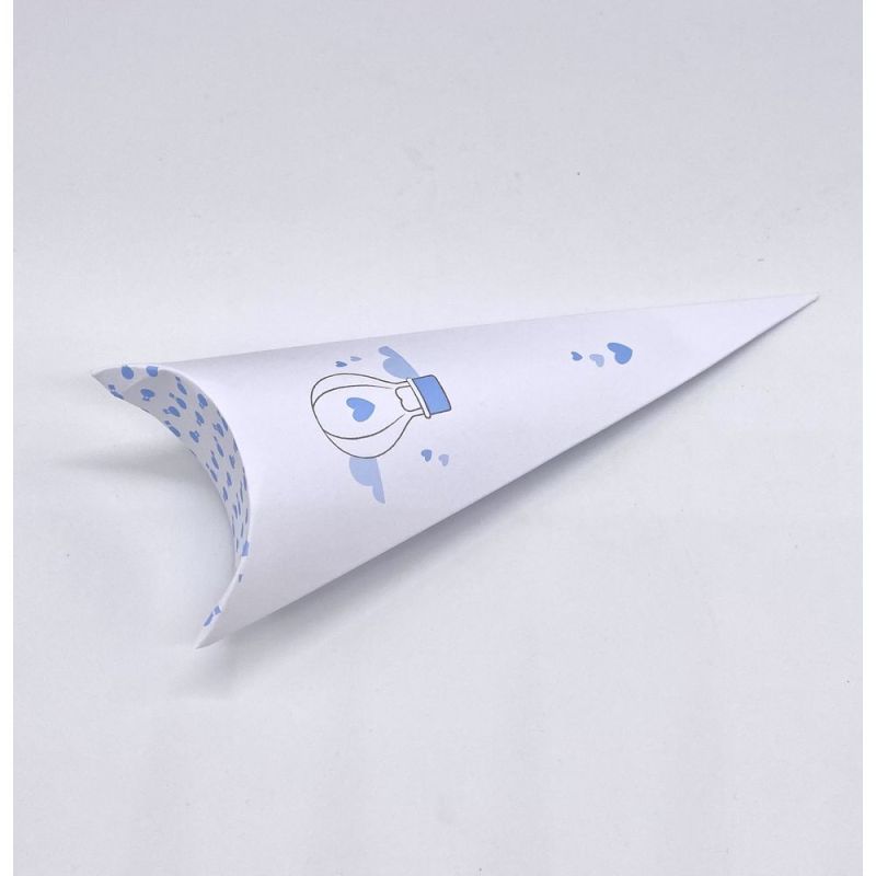 LINEA BALLOON CELESTE Cono portaconfetti NASCITA BAMBINO bomboniera