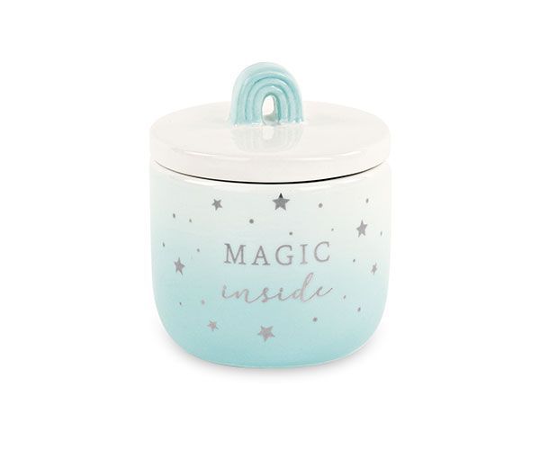 CANDELA Arcobaleno AZZURRO 6x8 cm BOMBONIERA