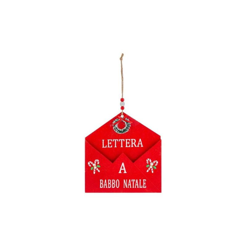 Decorazione ALBERO DI NATALE Appendino in legno LETTERINA 18.5x19.5 cm