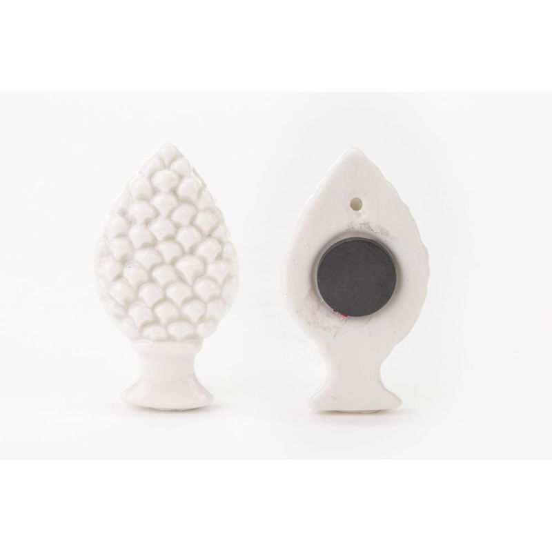 Calamita PIGNA in porcellana colore BIANCO 6.5x3.5 cm BOMBONIERA