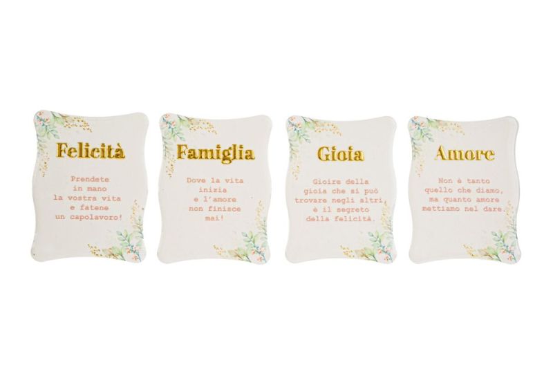 1 PZ Calamita in ceramica PRIMA COMUNIONE con frase 6x8 cm BOMBONIERA