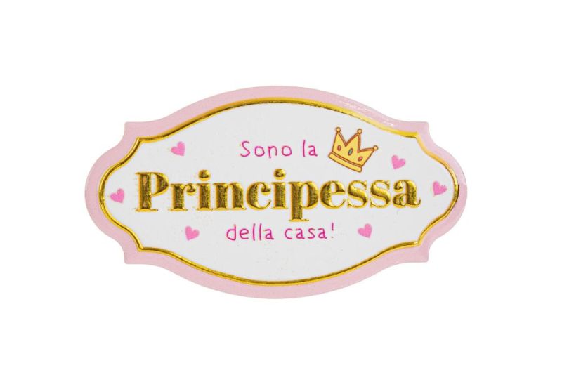 Calamita resina LA PRINCIPESSA DELLA CASA 9x5 cm BOMBONIERA