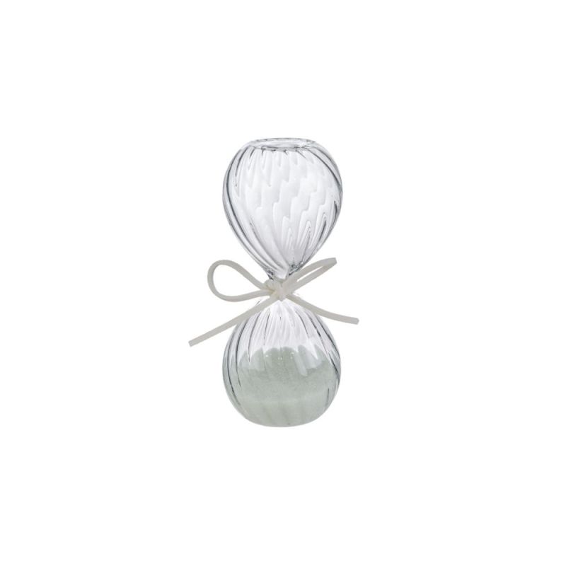 Clessidra in vetro ondulato da 12 cm colore BIANCO BOMBONIERA
