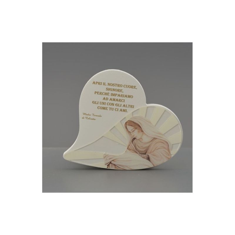 Icona CUORE MATERNITA' con scritta 12.5 cm BOMBONIERA made in italy