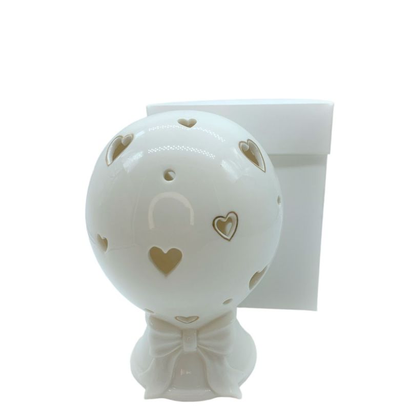 MONGOLFIERA in porcellana con luce led 11x11x15 cm BOMBONIERA