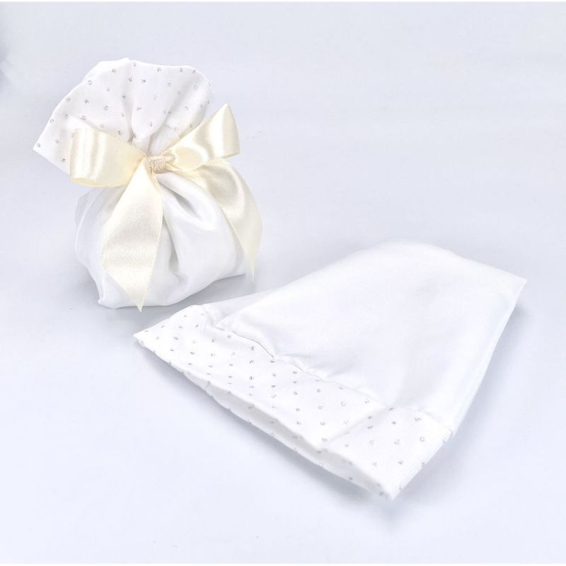 STELLA Sacchetto Portaconfetti BIANCO 17x17 cm BOMBONIERA made in italy