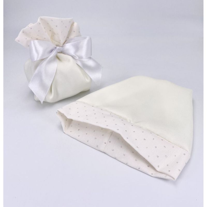 STELLA Sacchetto portaconfetti PANNA 17x17 cm BOMBONIERA made in italy