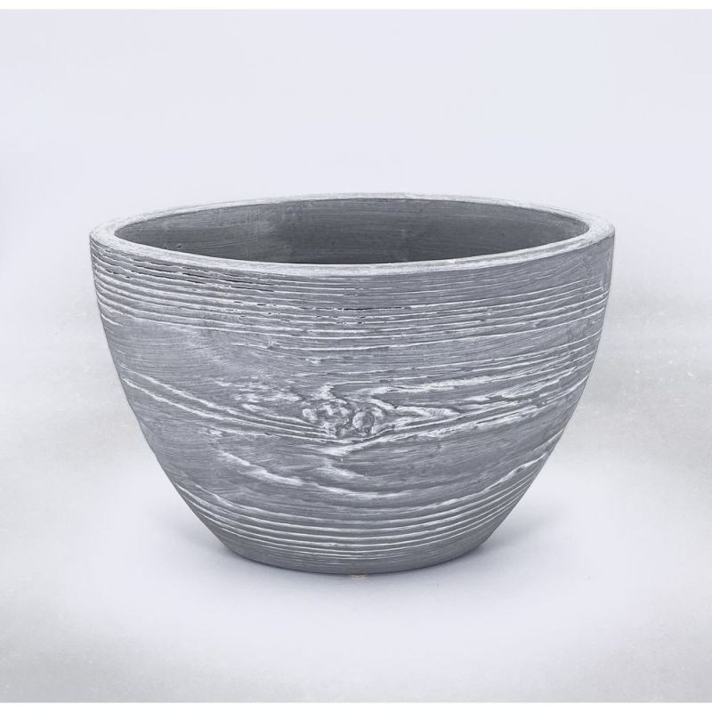 Vaso Portapiante in ceramica colore GRIGIO 15 cm