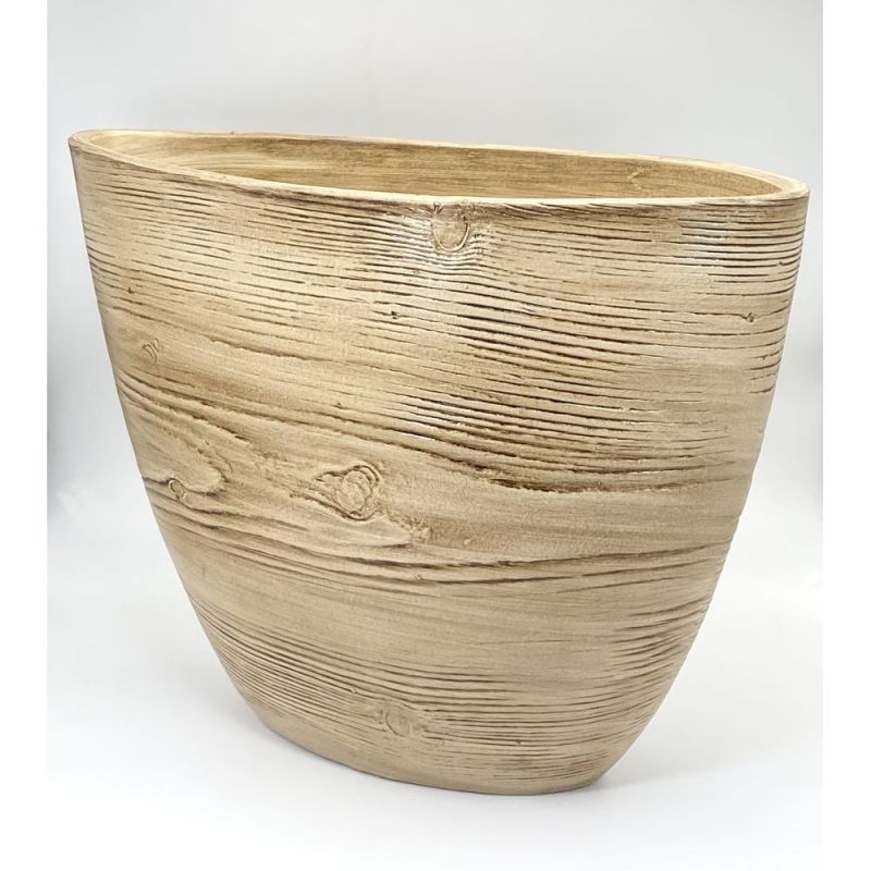 Vaso Portapiante d'arredo in ceramica colore CREMA da 32 cm