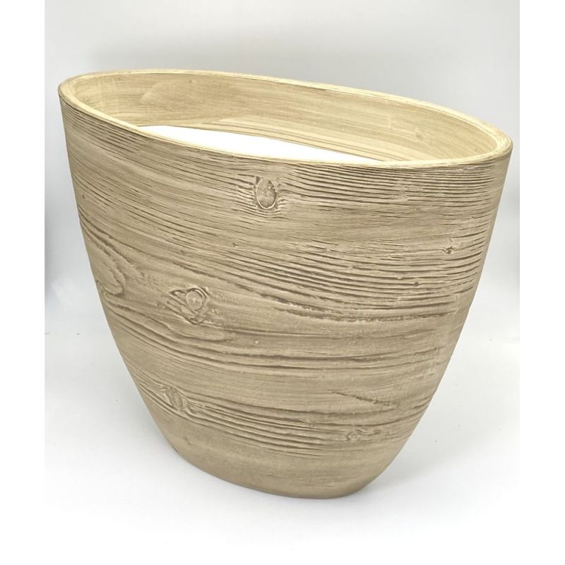 Vaso Portapiante d'arredo in ceramica colore NATURALE da 32 cm