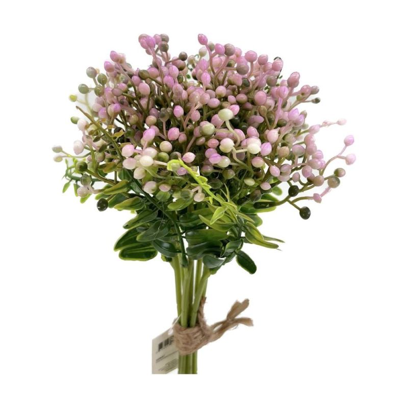 Fiori Artificiali BOUQUET Clusena Excavata BACCHE DI LIME colore LAVANDA