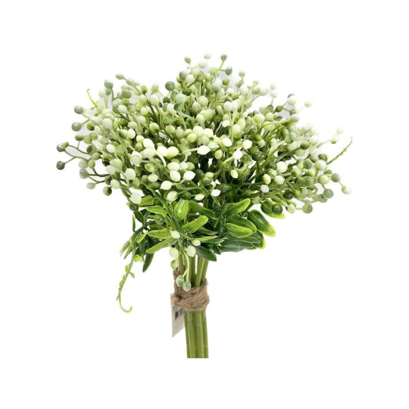 Fiori Artificiali BOUQUET Clusena Excavata BACCHE DI LIME colore BIANCO