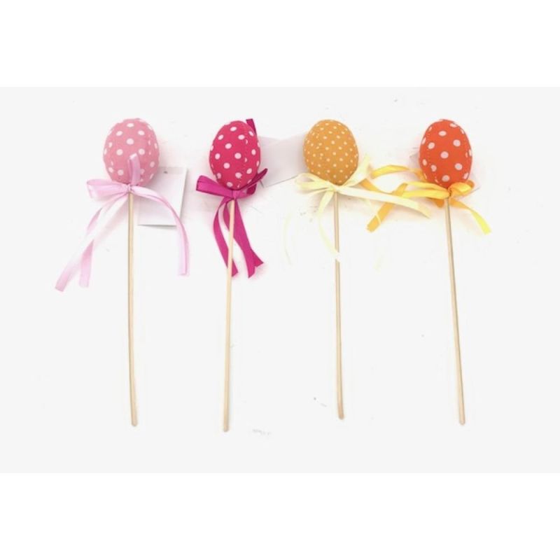 Set da 4 PEZZI Pick per fiori a forma di UOVO di pasqua 20 x 6 cm