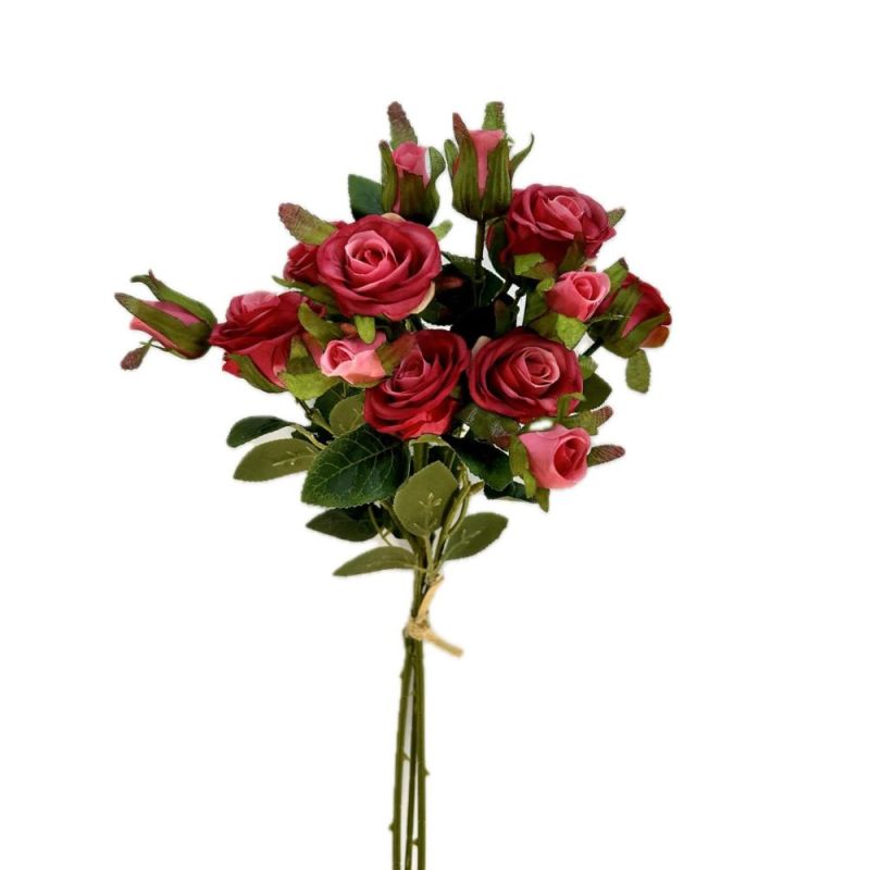 Bush Bouquet di ROSE artificiali colore BEAUTY - 46 cm