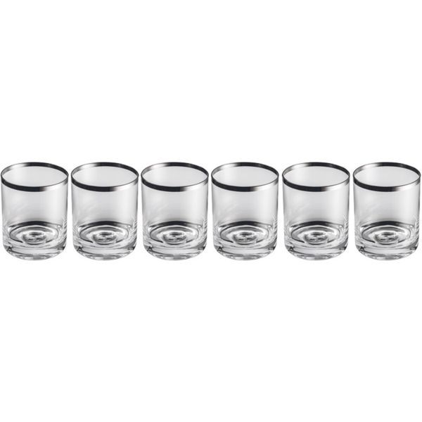 Set di 6 bicchieri per whisky in cristallo soffiato