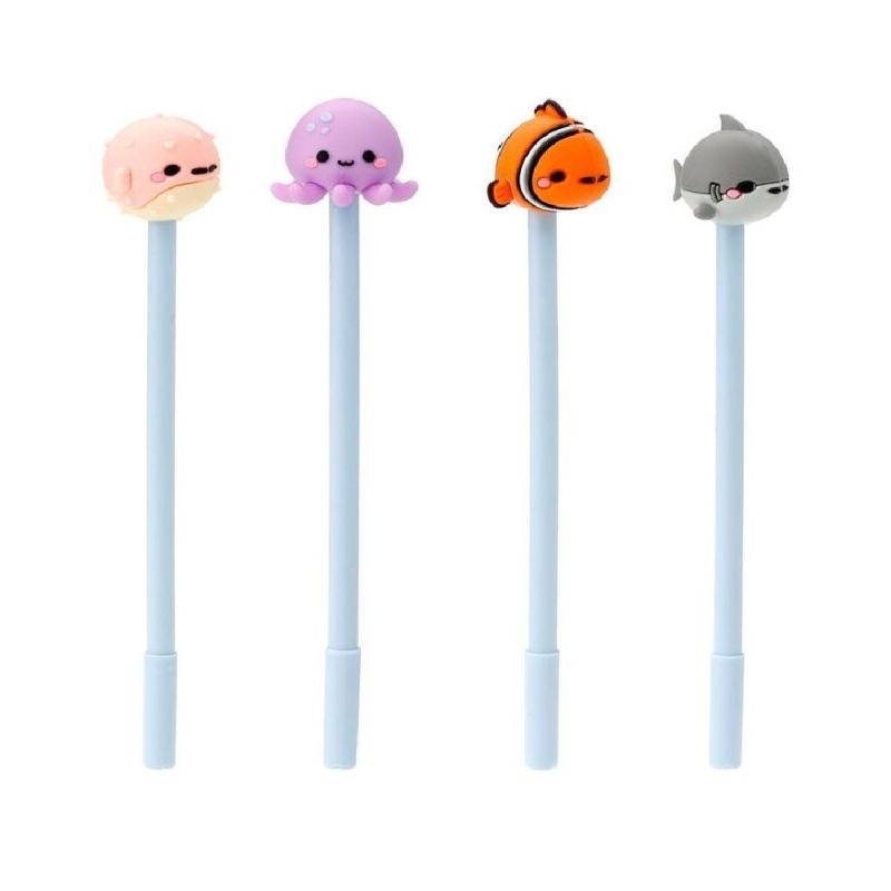 1 PZ Penna con testa a forma di ANIMALI MARINI - Animali Dolci