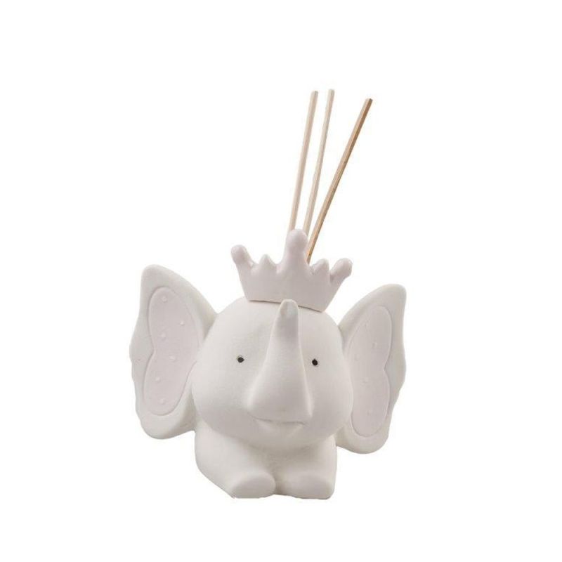 Profumatore ELEFANTE rosa con corona 11 cm BOMBONIERA