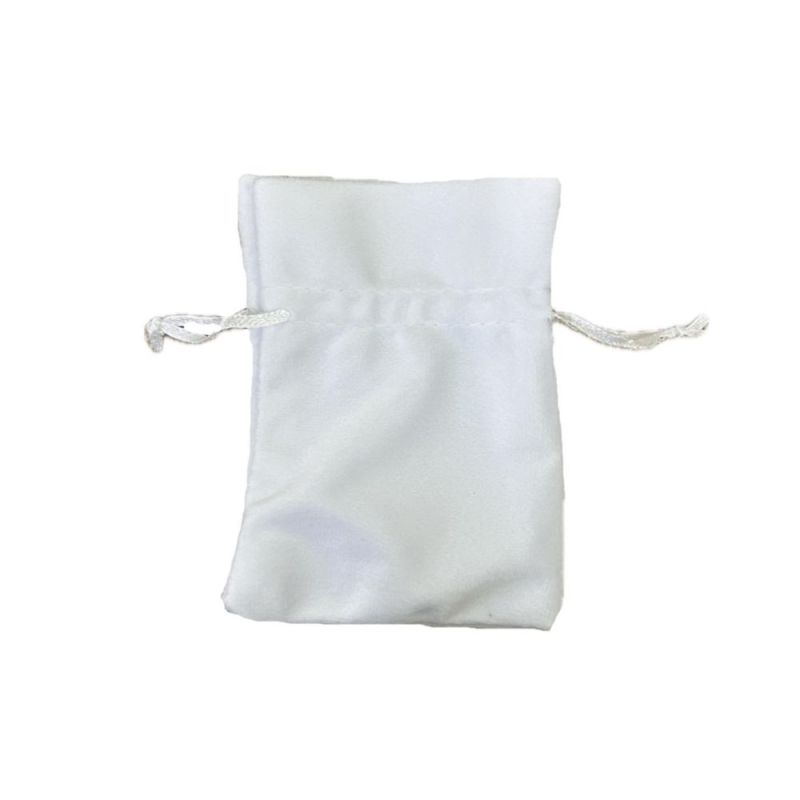 Sacchetto Portaconfetti BIANCO in VELLUTO 10x13 cm BOMBONIERA