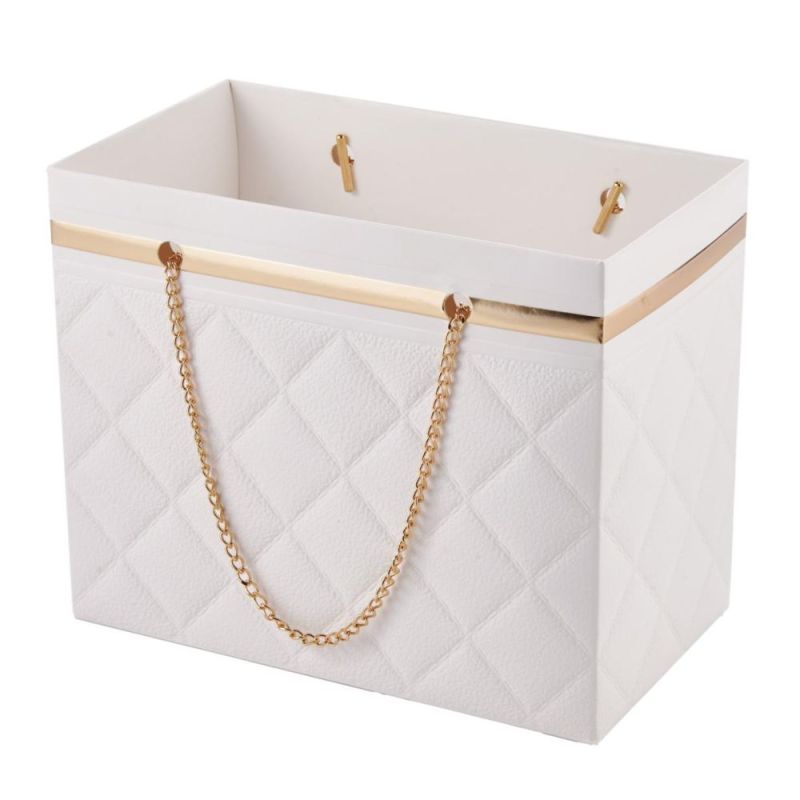 Scatola BORSA BORSETTA con manici colore BIANCO 18x10x14.8 cm BOMBONIERA
