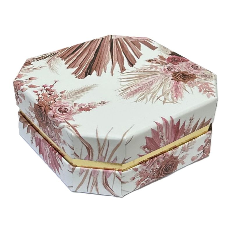 Scatola degustazione portaconfetti FLOWER OTTAGONALE bomboniera