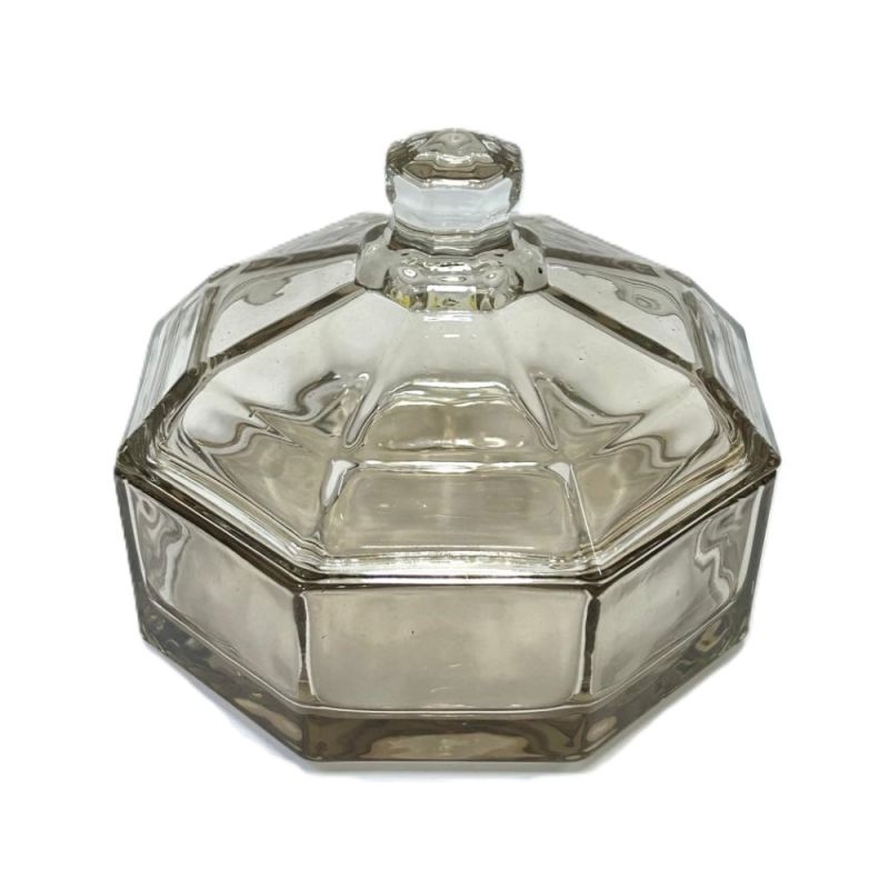 Scatola portaconfetti Ottagonale in vetro TORTORA 12x10 cm BOMBONIERA