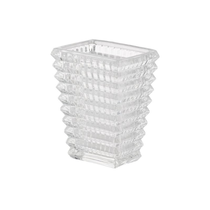 Vaso Vasetto vetro diamantato 10 cm BOMBONIERA